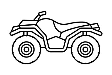Desert quad bike icon. Outline desert quad bike vector