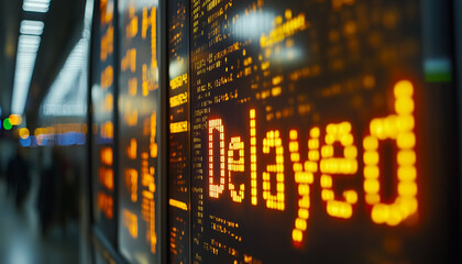 Fototapeta premium your flight has been delayed
