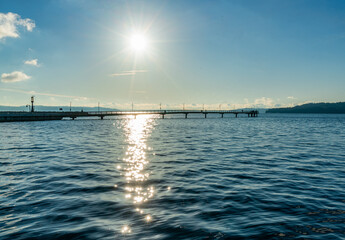 Obraz premium Blazing Sun Over Pier 2