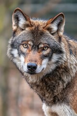 Obraz premium Close-up of a wolf. Selective focus