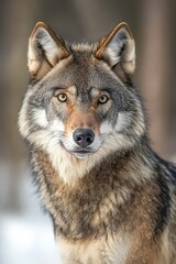Fototapeta premium Close-up of a wolf. Selective focus