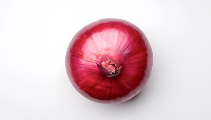 A Fresh Red onion on a white background