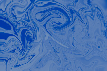Abstract background of blue color from twirling waves. Background for design. Marble ink colorful. Can be used for background or wallpaper. Good for design or logo background or backdrop print.