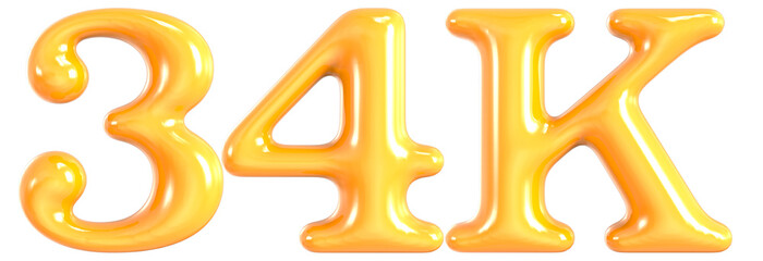 Follower Number 34 3D Render