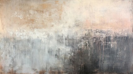 An abstract painting with faded, layered textures and muted colors, suggesting memories and the passage of time.