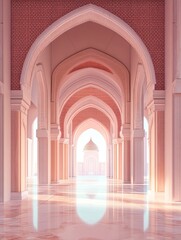 Mosque vertical image, social media story, Ramadan or islamic concept 