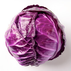 Obraz premium A Fresh Purple Cabbage on white background
