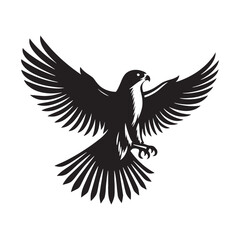 Obraz premium Creative falcon silhouette for innovative artistic designs - Falcon illustration - minimallest falcon vector 