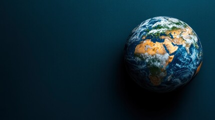 Fototapeta premium Global Perspective Earth on Dark Background