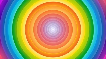 Obraz premium Vibrant Multicolored Circular Patterns Radiating from a Center Point
