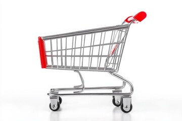 Shopping Cart Depicted in an Isolated Setting