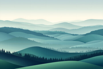 Serene Layers of Rolling Hills