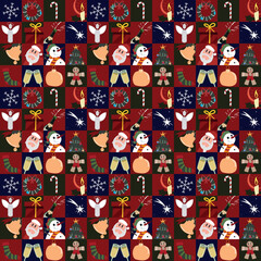 mosaico com temas natalinos