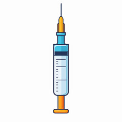 Medical Syringe Isolated Vector Illustration
