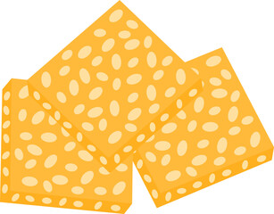 Illustration of Fried Tempeh, Traditional Foods, Baked Tempeh