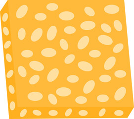 Illustration of Fried Tempeh, Traditional Foods, Baked Tempeh