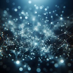 Fototapeta premium Generative AI Abstract network of interconnected nodes and lines, representing digital communication 