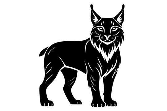 recommend clip art: ,Lynx silhouette vector illustration, Lynx silhouette vector, Lynx silhouette on transparent background.