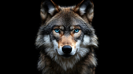 Obraz premium wolf, animal, wild, dog, mammal, predator, wildlife, gray, nature, grey, canine, canis lupus, fur, gray wolf, head, coyote, canis, portrait, zoo, face, carnivore, timber wolf, wolves, beast, winter