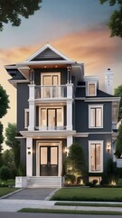 Obraz premium Old type house in the city 
