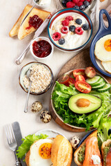 Healthy breakfast lifestyle, healthy eating, dieting, weight.