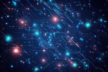 Fototapeta premium Abstract technology background with a global network and connectivity concept, big data visualization in a dark background