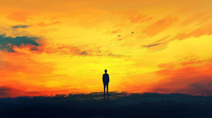 Silhouette Blurs yellow sky wallpaper and background. Sunset Blurs silhouette. view silhouette yellow sky and wallpaper and background inspirational background 