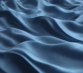 Fototapeta premium Abstract blue silk waves with subtle gradations of color, gentle, silk, ethereal