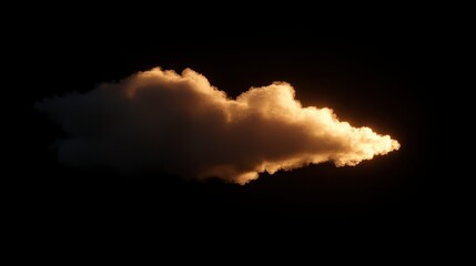 Soft Golden Cloud with Gentle Smoke Effect