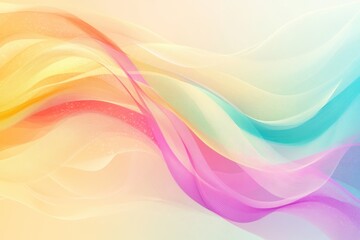 Fototapeta premium Colorful wave shapes background with abstract gradient and bokeh dots, vector illustration for banner, presentation template