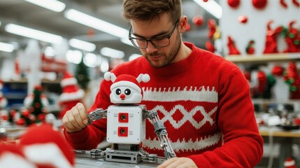 Toy store robotics workshop holiday creativity instructional video