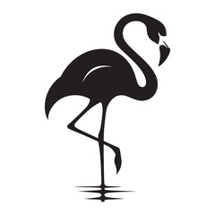 Unique flamingo silhouette for versatile design applications - Flamingo illustration - minimallest flamingo vector
