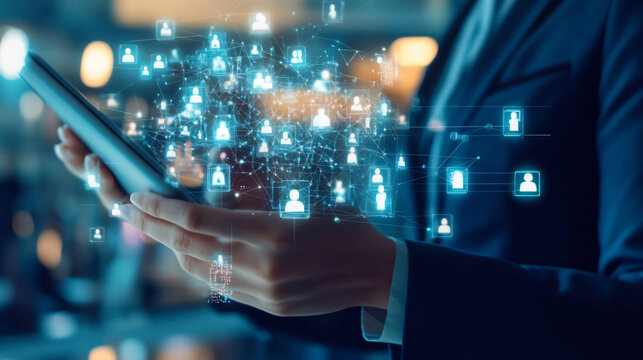 A human resources manager creating a recruitment strategy to attract top talent, working on employee branding, and analyzing job market trends to fill key roles in the organization.