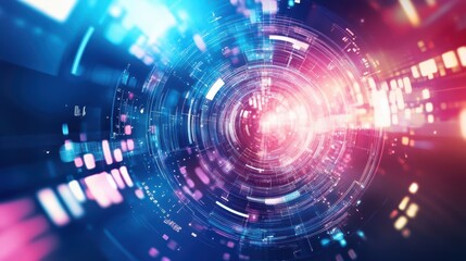 Obraz premium Abstract Digital Transformation with Dynamic Light Effects