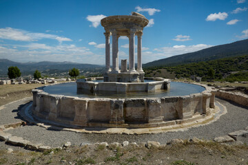 Fototapeta premium 2000 year old monumental fountain in the ancient city of Kibyra,Gölhisar, Burdur, Türkiye