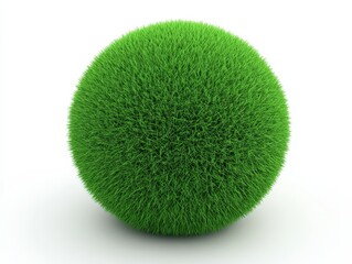 Lush Green Grass Sphere  Eco Friendly Nature  D Render