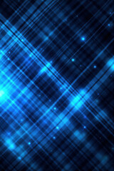 Obraz premium Abstract blue lights crossing creating illuminated squares and sparkles