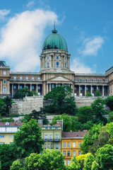 Naklejka premium The historic dome of Buda Castle in the Buda Castle District