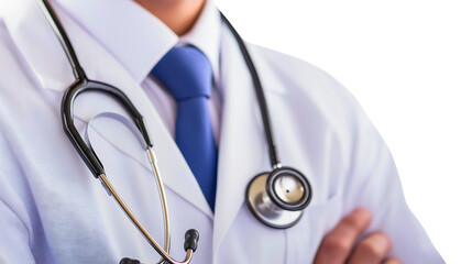 Professional Doctor in White Coat with Stethoscope: Providing Patient Care and Medical Expertise in a Healthcare Environment for Optimal Wellbeing