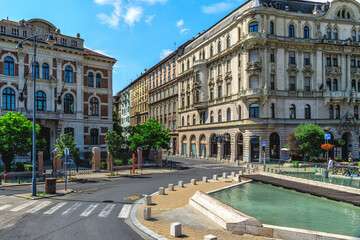 Fototapeta premium Residential buildings in Budapest, Hungary