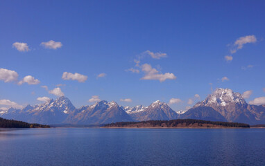 Jackson Lake Dam, Grand Teton National Park, Wyoming, USA