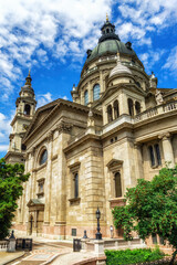Fototapeta premium St. Stephen's basilica detail in center of Budapest, Hungary