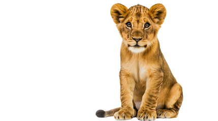 Adorable Lion Cub: Playful, Furry Wildlife in its Natural Habitat, Captured in a Close-up Portrait, Showcasing the Endangered Species and Conservation Efforts