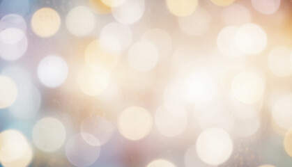 Fototapeta premium Party celebration with soft white bokeh lighting blurred background, Christmas and new year festive. Generative AI