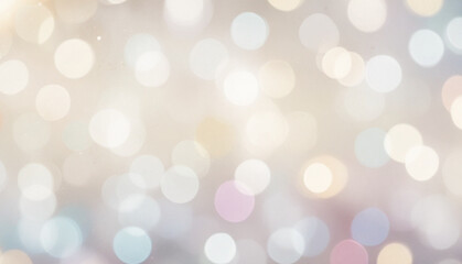 Obraz premium Party celebration with soft white bokeh lighting blurred background, Christmas and new year festive. Generative AI