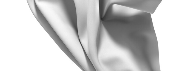 Abstract White Fabric Drape Background