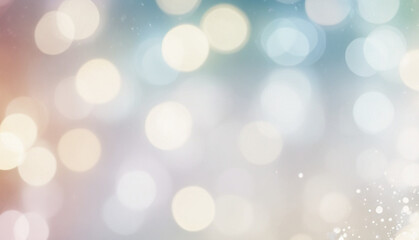 Obraz premium Party celebration with soft white bokeh lighting blurred background, Christmas and new year festive. Generative AI