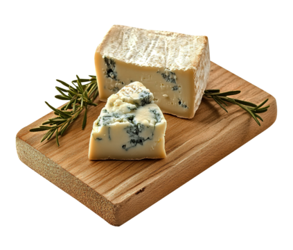Roquefort cheese isolated on transparent background