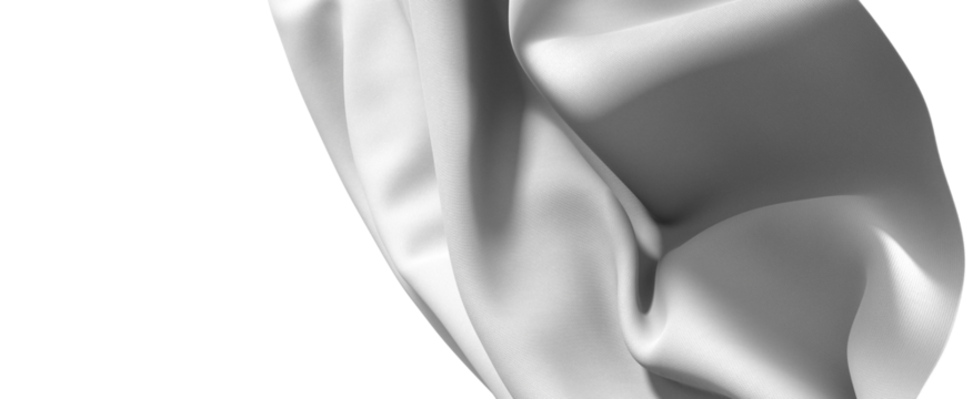 Abstract White Fabric Drape with Light Shadows