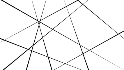 Random diagonal line on white background. Black line, Random, Wide background with chaotic grunge straight lines.